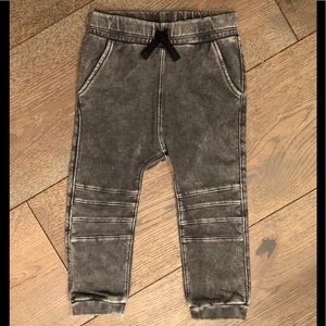 NWT Gray Toddler Moto Cotton Pants - Size 1 1/2 -2